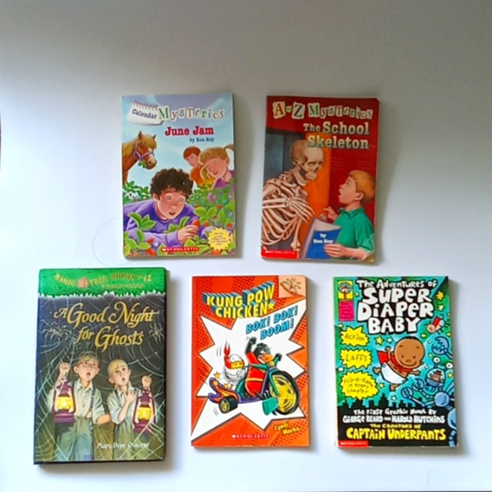 Children's grades 1-5 mixed 5 book lot